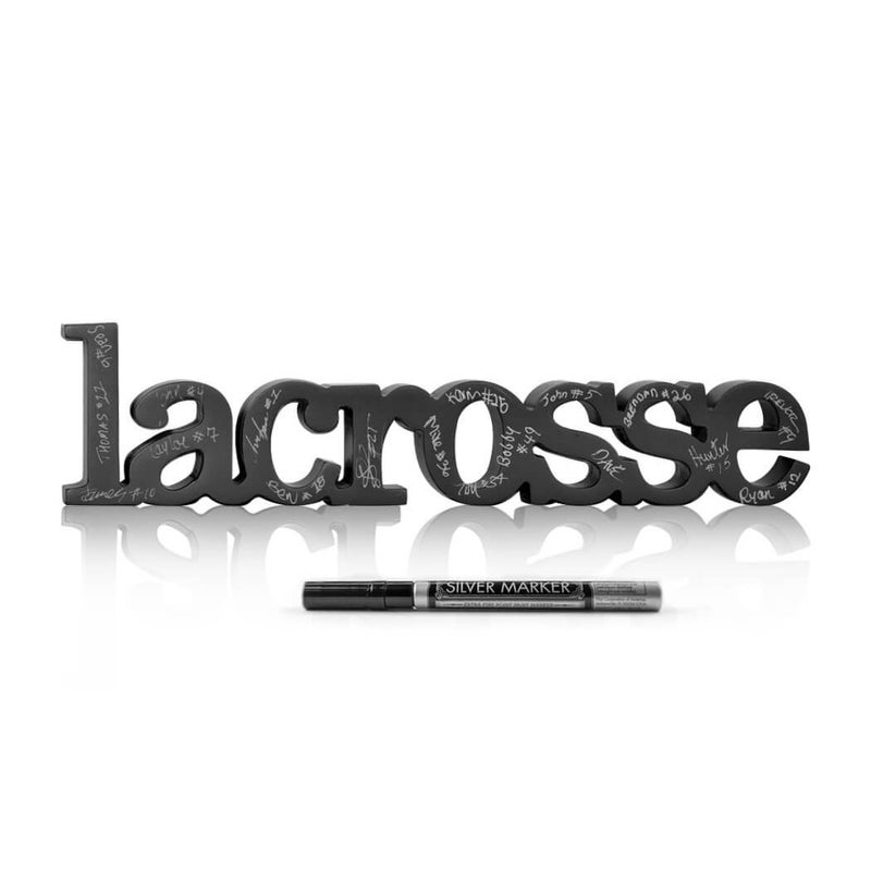 ChalkTalkSPORTS Lacrosse Wood Words Ready to Autograph | Lacrosse Sign & Decor - Image 1